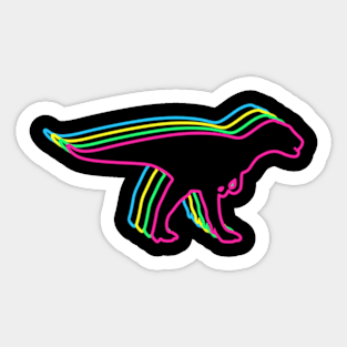 Carnotaurus 80s Neon Sticker